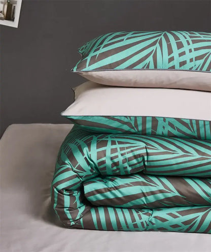 Quilted Navy and Gold Egyptian Cotton Bedding