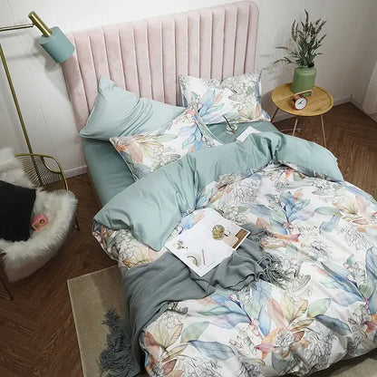 Quilted Navy and Gold Egyptian Cotton Bedding