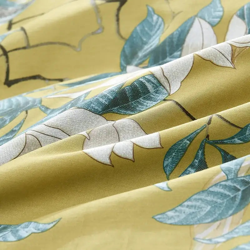 Quilted Navy and Gold Egyptian Cotton Bedding