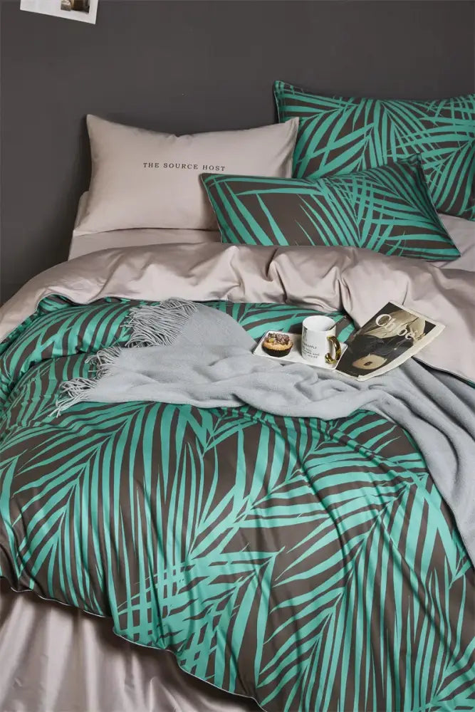 Quilted Navy and Gold Egyptian Cotton Bedding