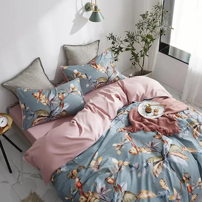 Premium Green Floral Cotton Bedding and Sheets