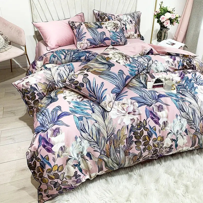 Premium Green Floral Cotton Bedding and Sheets