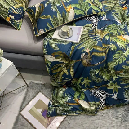 Premium Green Floral Cotton Bedding and Sheets