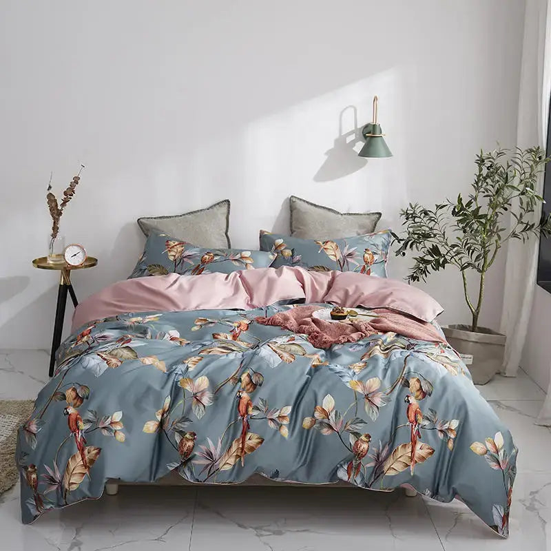 Premium Green Floral Cotton Bedding and Sheets