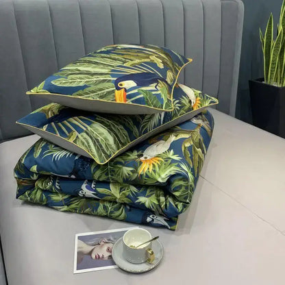 Premium Green Floral Cotton Bedding and Sheets