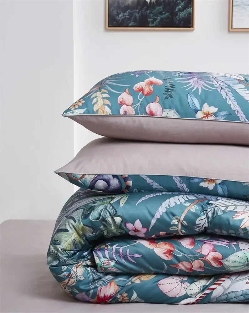 Premium Green Floral Cotton Bedding and Sheets