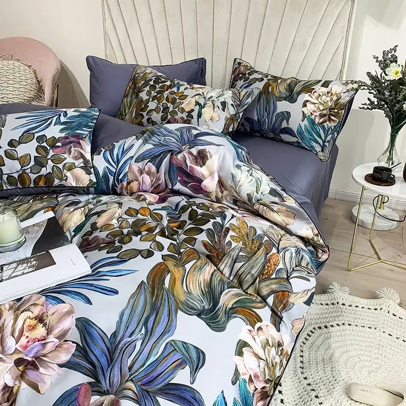 Premium Green Floral Cotton Bedding and Sheets