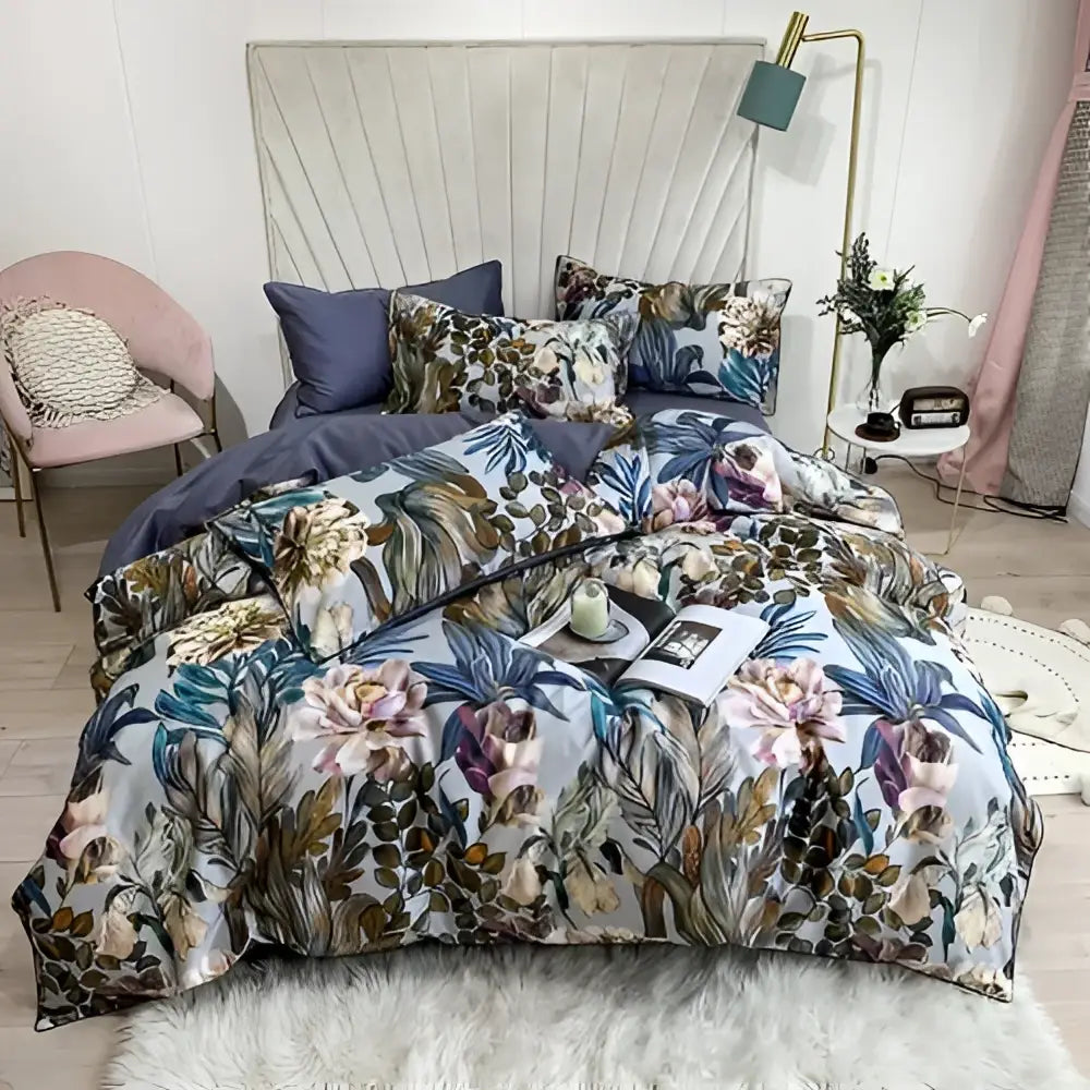 Premium Green Floral Cotton Bedding and Sheets