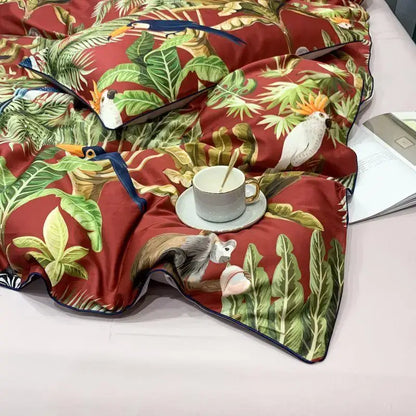 Premium Green Floral Cotton Bedding and Sheets