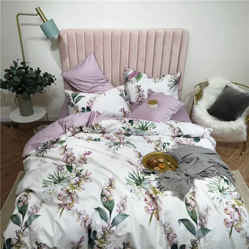 Premium Green Floral Cotton Bedding and Sheets