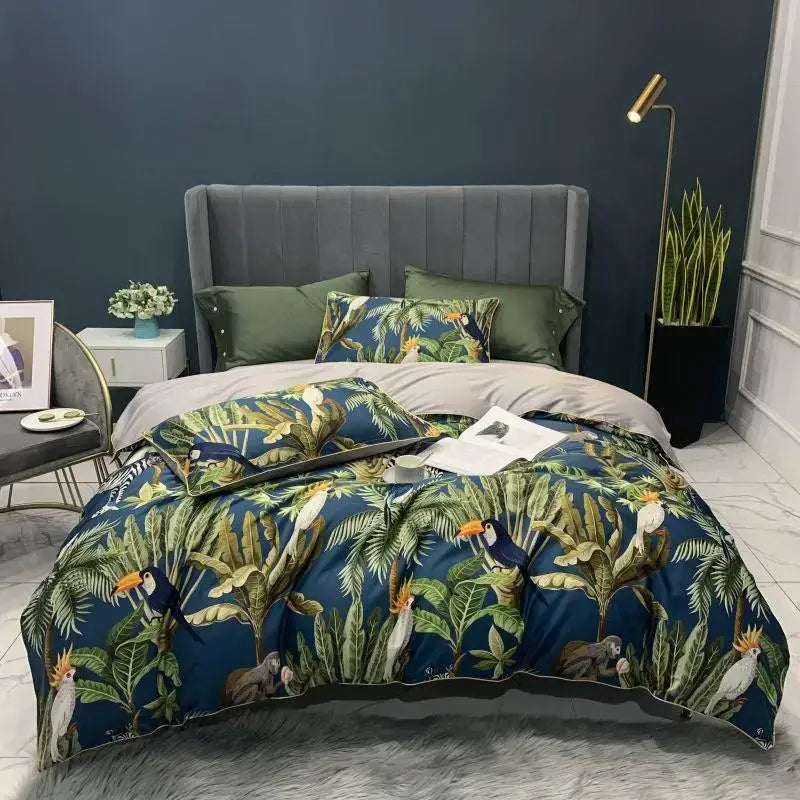 Premium Green Floral Cotton Bedding and Sheets