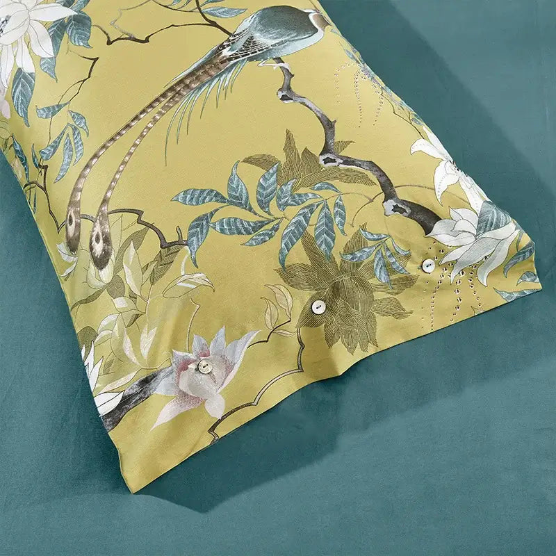 Flamingo Leaf Design for Egyptian Cotton Sheets