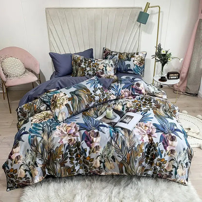 Flamingo Leaf Design for Egyptian Cotton Sheets