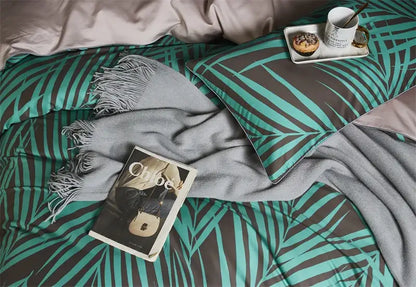 Flamingo Leaf Design for Egyptian Cotton Sheets