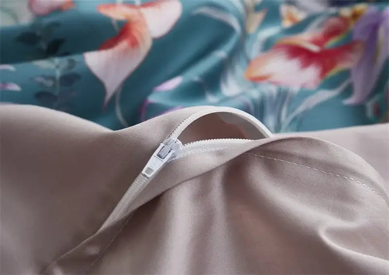 Flamingo Leaf Design for Egyptian Cotton Sheets