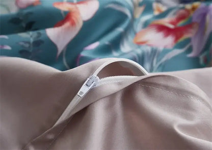 Flamingo Leaf Design for Egyptian Cotton Sheets