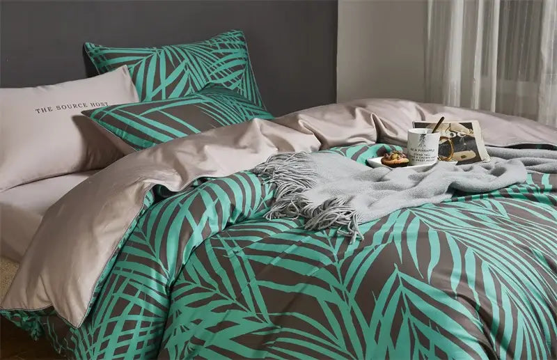 Flamingo Leaf Design for Egyptian Cotton Sheets
