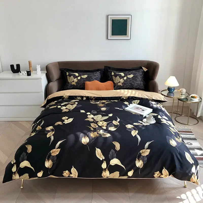 Flamingo Leaf and Egyptian Cotton Bed Set