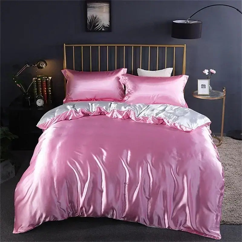 Copper and Mulberry Silk Luxury Bedding Set
