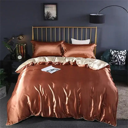 Luxury Silver Mulberry Silk Bedding Set and Queen
