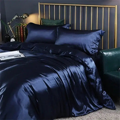 Luxury Copper Satin Silk Bedding Set and Linens