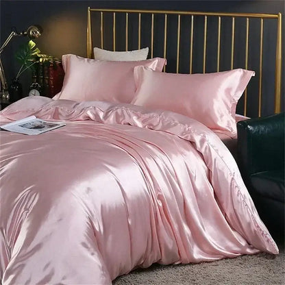 Luxury Copper Satin Silk Bedding Set and Linens