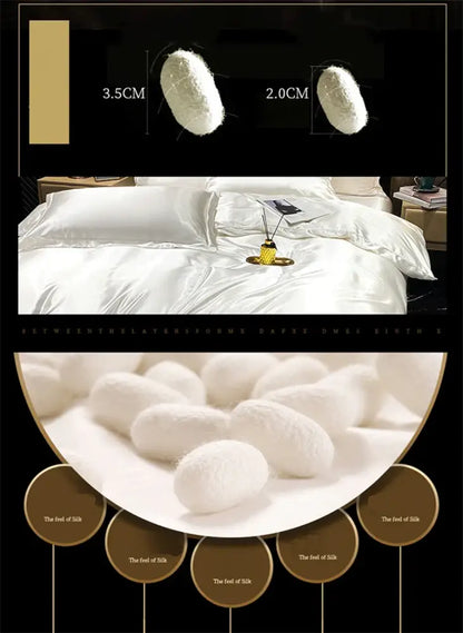 Luxury Copper Satin Silk Bedding Set and Linens
