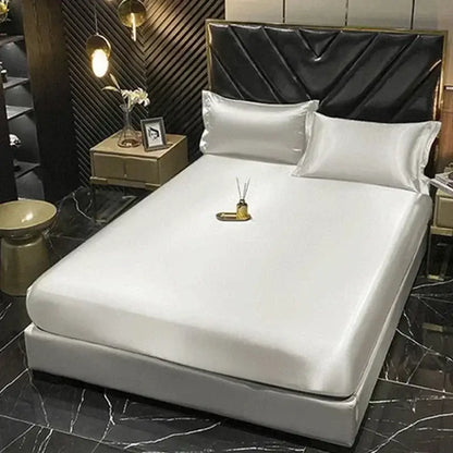 Luxury Silver Mulberry Silk Bedding Set and Queen