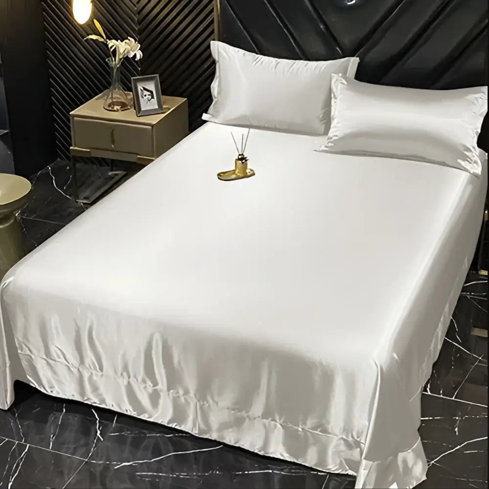 Elegant Silver and Gold Mulberry Silk Bedding