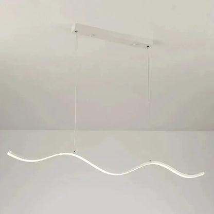 Chandelier: modern white wavy LED pendant light by Decorbites, dining room ceiling fixture on Tampa Home & Garden Store
