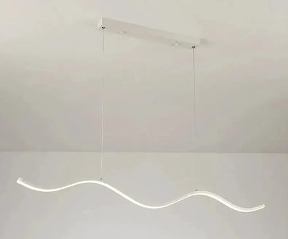 Chandelier Decorbites modern white wavy LED pendant light, Nordic dining room style on Tampa Home & Garden Store