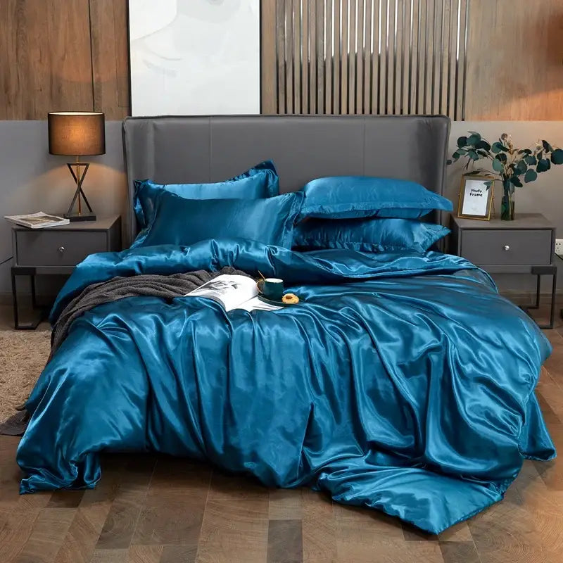 Elegant Purple Rayon Satin and Silky Bedding