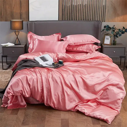 Elegant Purple Rayon Satin and Silky Bedding
