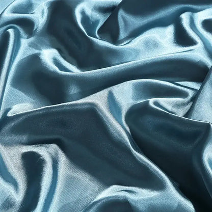 Peacock Blue Satin Bedding Set And Sheets