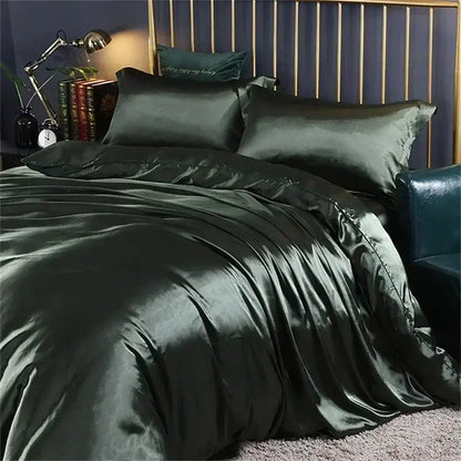 Luxury Satin Deep Teal Bedding Set and Sheets