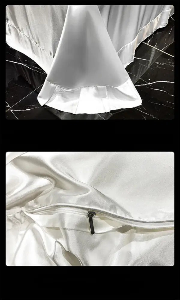 Queen Mulberry Silk Duvet Cover and Bed Sheets