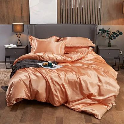 Green Rayon Satin Bedding for Calm Night Sleep