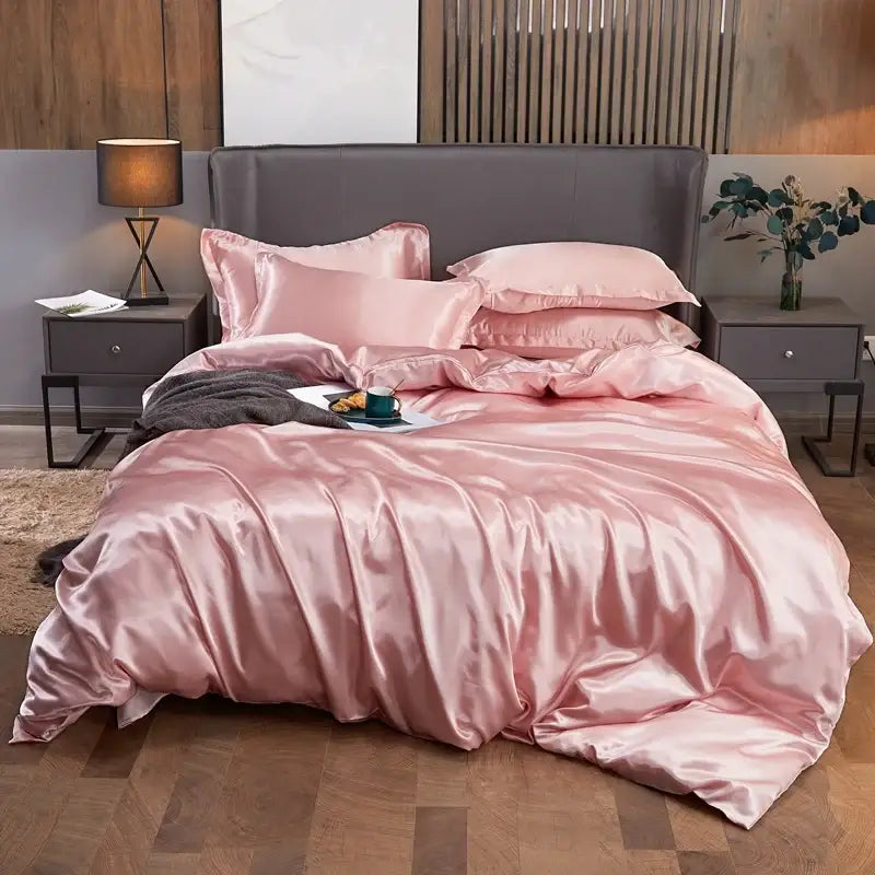 Green Rayon Satin Bedding for Calm Night Sleep
