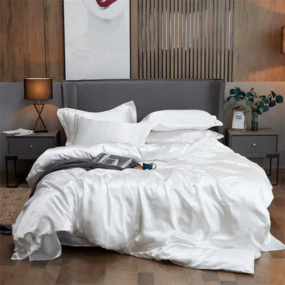 Burgundy Satin Bedding Set and Luxury Sheets