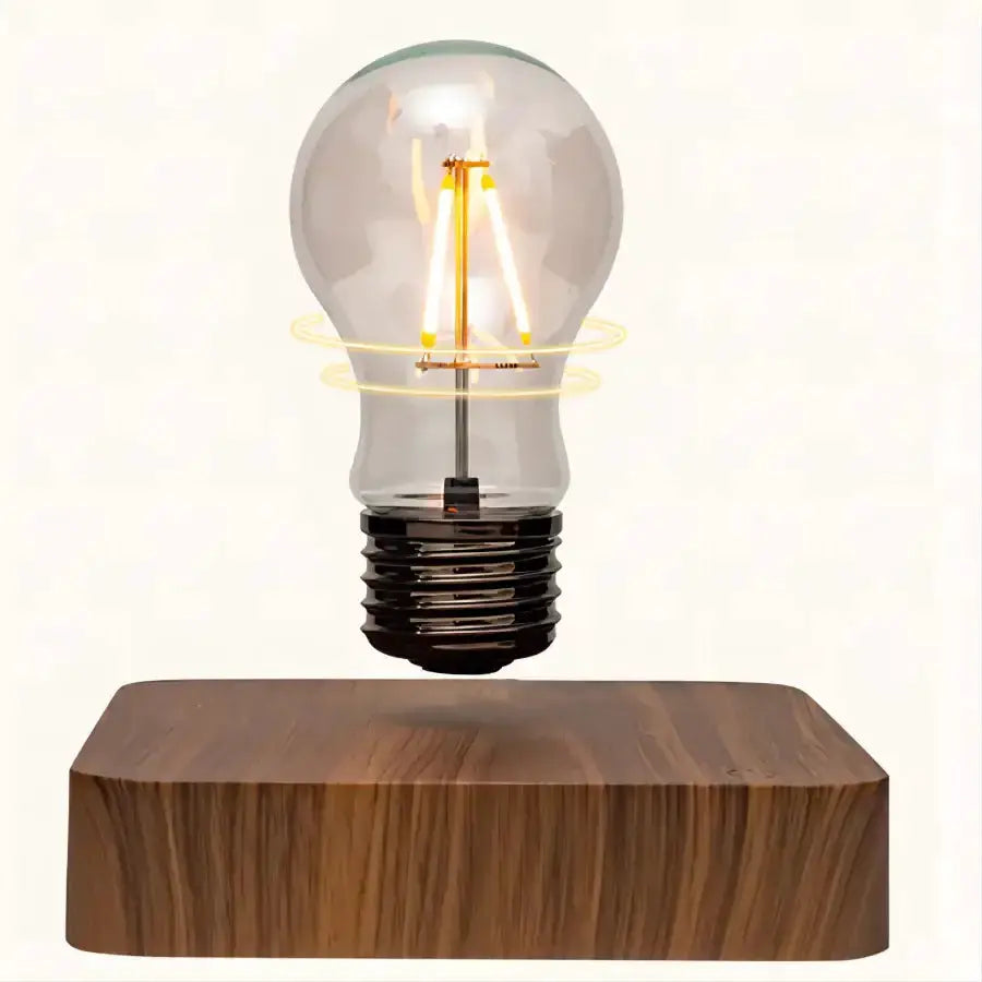 Vintage Wood Magnetic Levitation Lamp for Bedroom