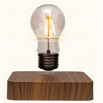 Vintage Wood Magnetic Levitation Lamp for Bedroom