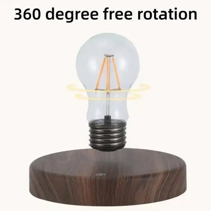 Vintage Wood Magnetic Levitation Lamp for Bedroom