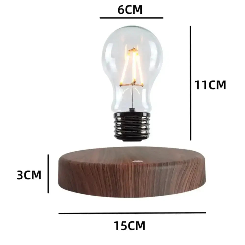 Vintage Wood Magnetic Levitation Lamp for Bedroom