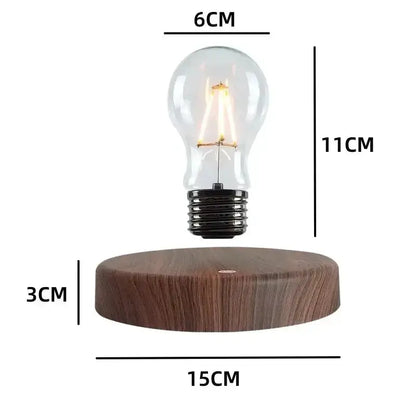 Vintage Wood Magnetic Levitation Lamp for Bedroom