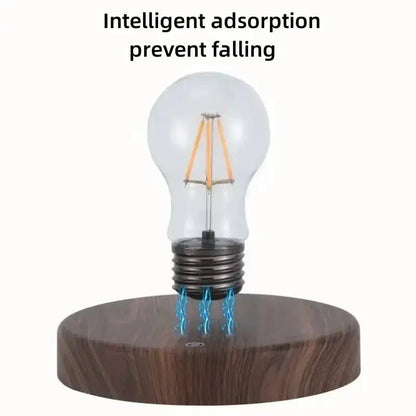 Vintage Wood Magnetic Levitation Lamp for Bedroom