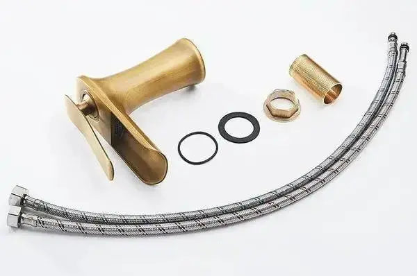 Modern Antique Brass Waterfall Faucet Gold Finish