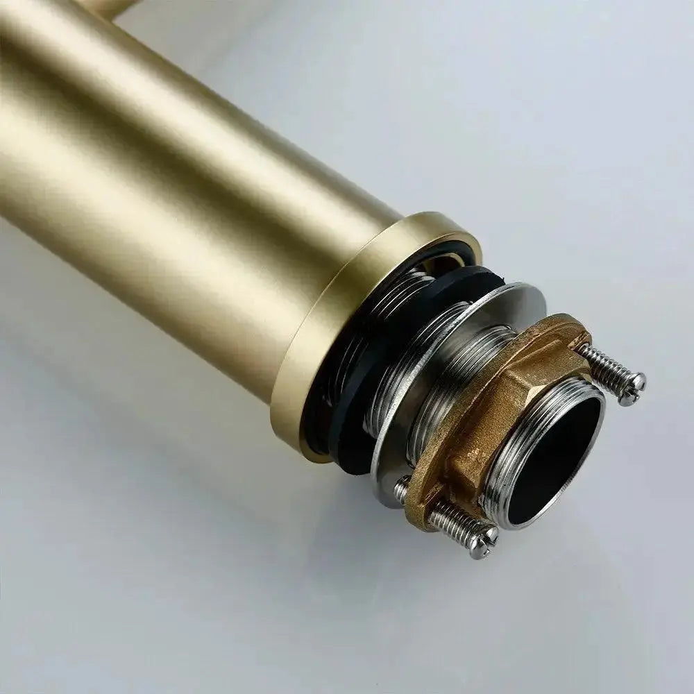 Brushed Gold Single Handle Deck Mounted Faucet