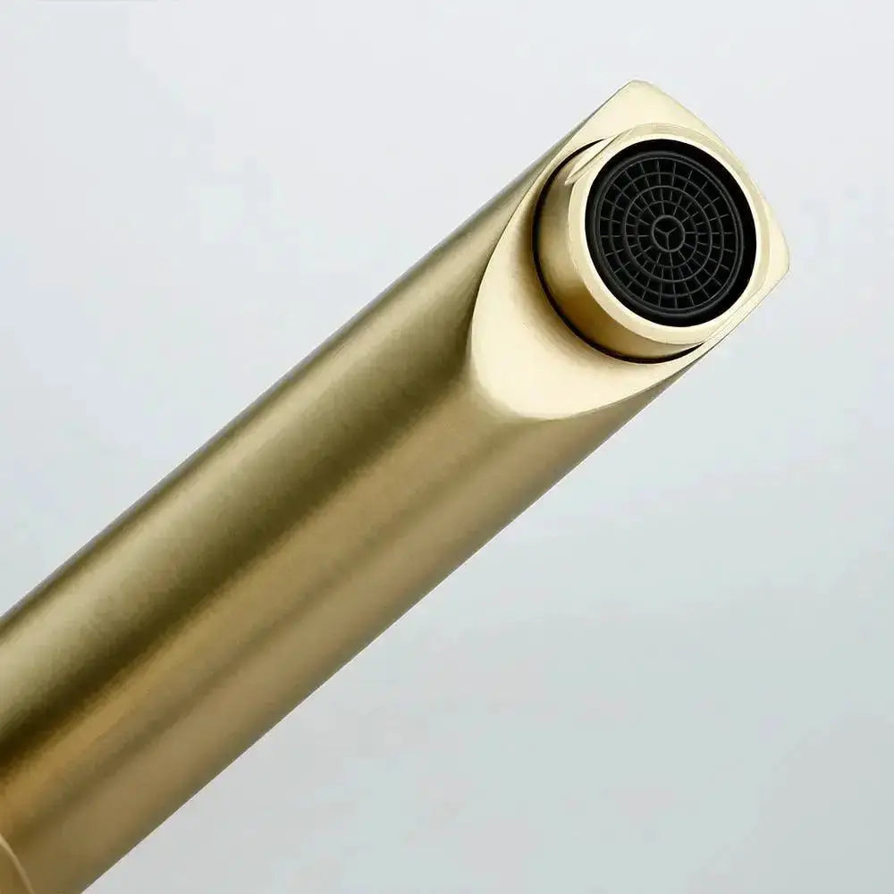 Brushed Gold Single Handle Deck Mounted Faucet