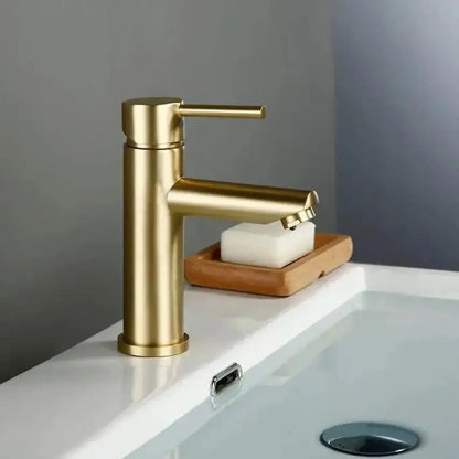 Brushed Gold Single Handle Deck Mounted Faucet