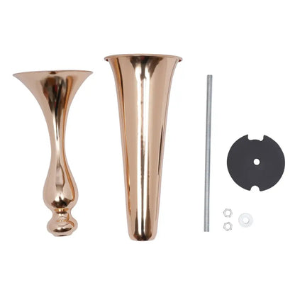 Decorbites gold metal vase set with two copper-toned vases and mounting hardware on Tampa Home & Garden Store